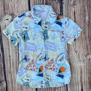 Guess Multicolor Graphic Button-Up Shirt